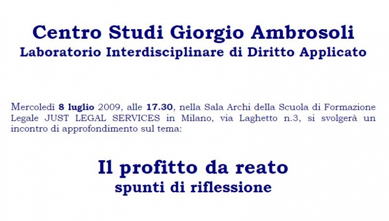 Il profitto da reato spunti di riflessione